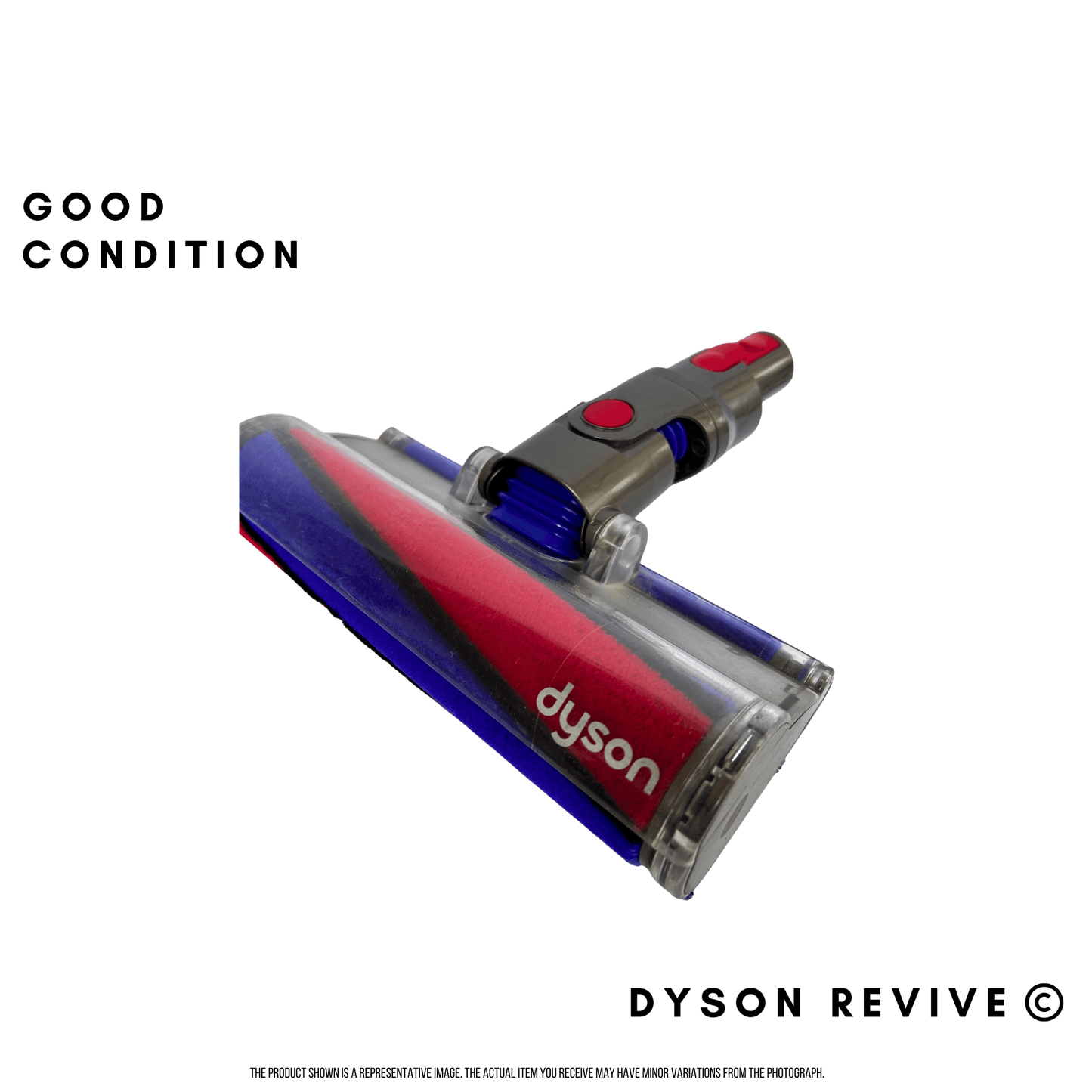 Genuine Dyson V8 Soft Fluffy Head (Model #112232-04 Also Fits V7, V10 and V11 Vacuum Cleaners - Refurbished - Dyson Revive