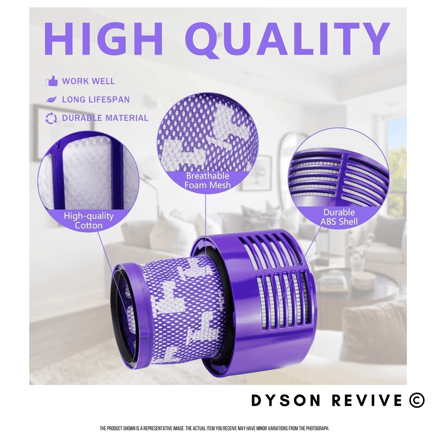 Brand New HEPA Filter Replacement for DYSON V10 / SV12 - Dyson Revive